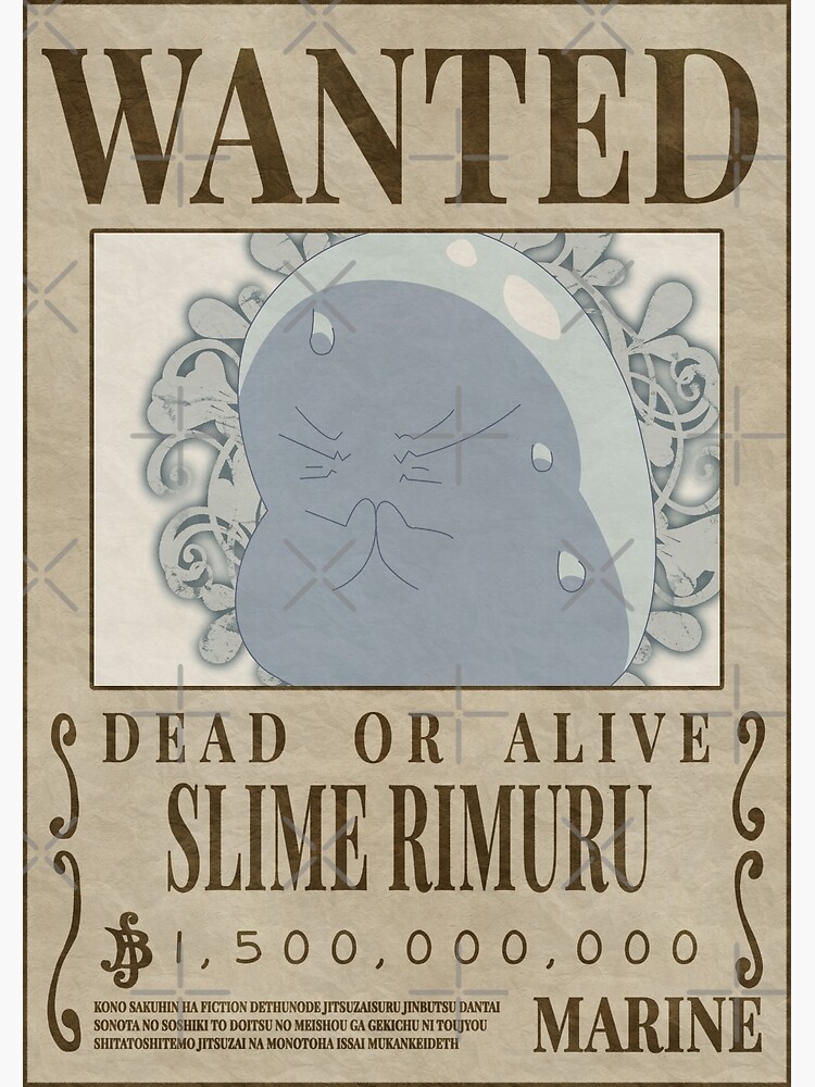 Disover Rimuru Tempest Slime Wnated Poster Premium Matte Vertical Poster