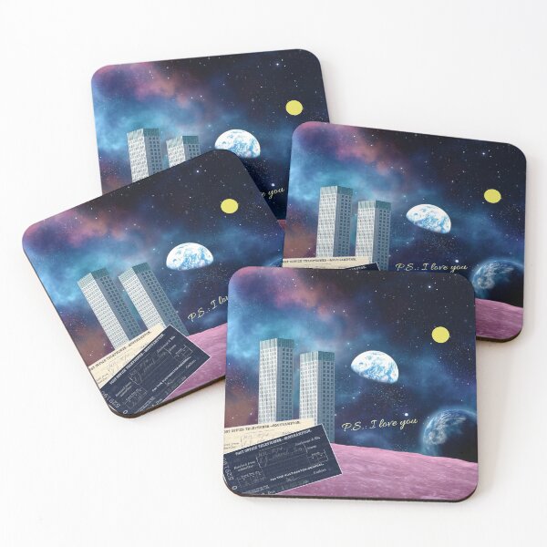 Item preview, Skyscrapers on the moon, surreal galaxy designed and sold by Mauswohn.