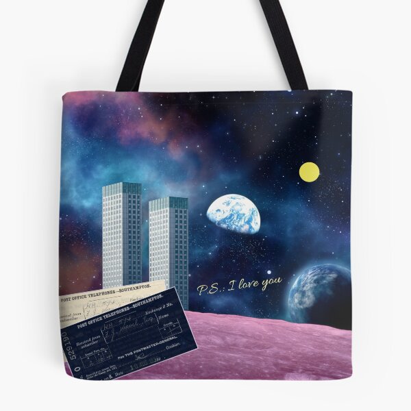 Item preview, Skyscrapers on the moon, surreal galaxy designed and sold by Mauswohn.