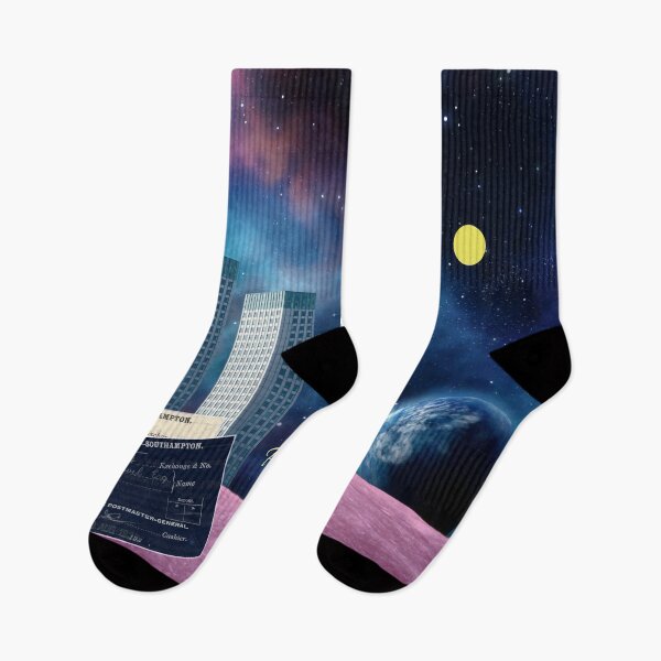 Item preview, Skyscrapers on the moon, surreal galaxy designed and sold by Mauswohn.