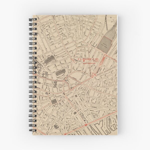 Item preview, Vintage Map of Downtown Boston MA (1911) designed and sold by BravuraMedia.