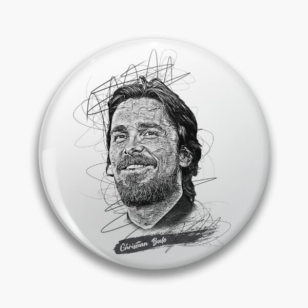 Item preview, Christian Bale Abstract Sketch Art, Christian Bale designed and sold by graphic-genie.