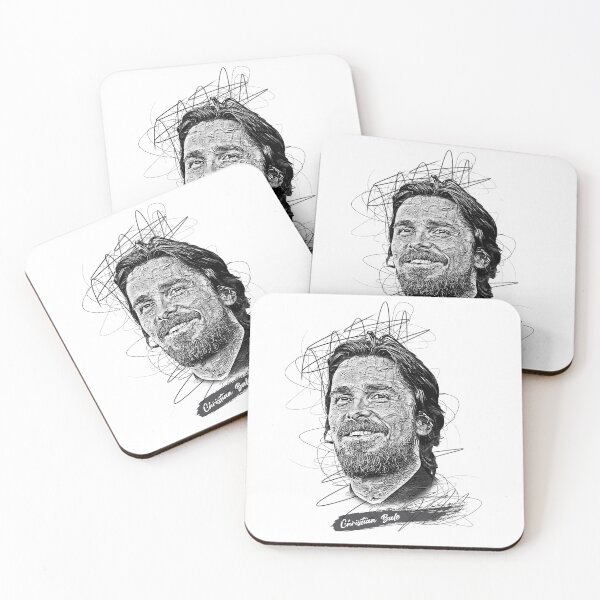 Item preview, Christian Bale Abstract Sketch Art, Christian Bale designed and sold by graphic-genie.