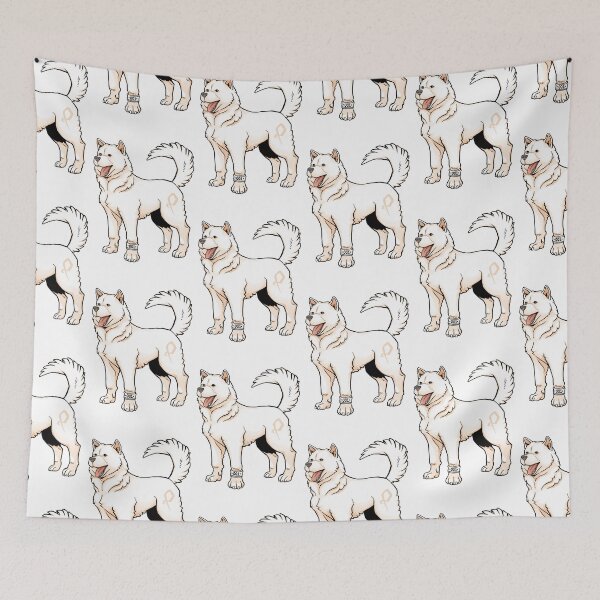 Item preview, White Dog Kintamani Bali Artwork Drawing Illustration designed and sold by Gabrielptdedi.