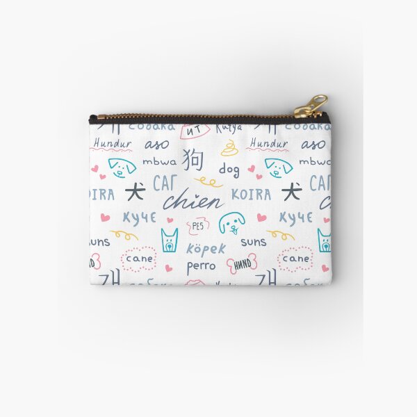 Item preview, word dog in twenty different languages seamless pattern designed and sold by Zhuzha.