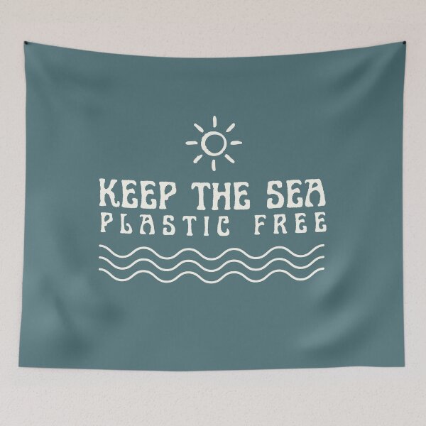 Item preview, keep the sea plastic free - marine conservation  designed and sold by foreco design.
