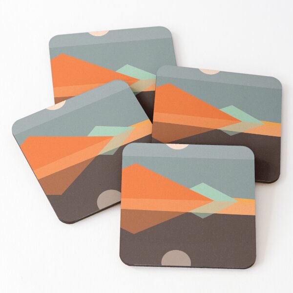 Item preview, Geometric landscape generative art poster illustration designed and sold by IuriiVlasenko.