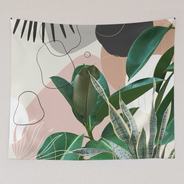 Item preview, Ficus Snake Plant Fan Palm Finesse #1 #tropical #decor #art  designed and sold by Anita's & Bella's Art.