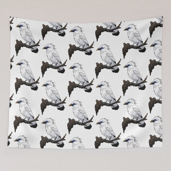Item preview, White Bird Endemic Balinese Mynah Artwork Drawing Illustration designed and sold by Gabrielptdedi.