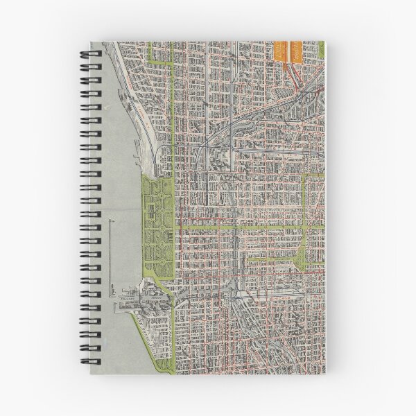 Item preview, Vintage Map of Chicago (1912) designed and sold by BravuraMedia.
