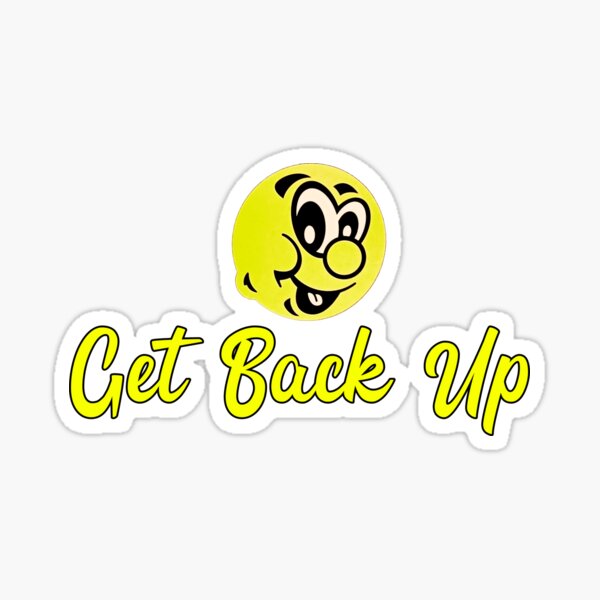 Vintage Emoticon Get Back up Punchline Sticker