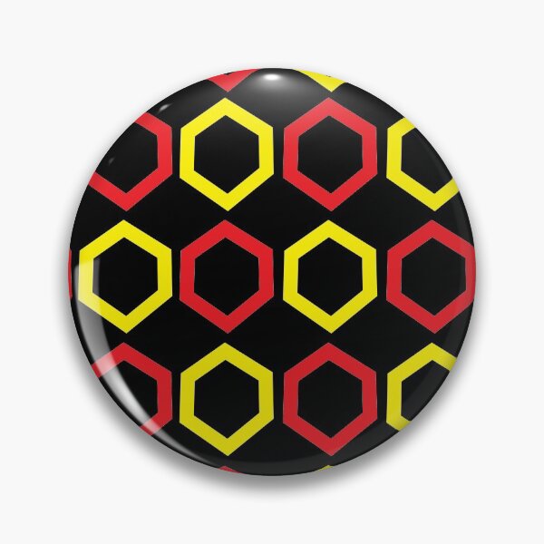 Item preview, Geometric Yellow Red Hexagon Honeycomb Pattern designed and sold by Nisha Prabhu.