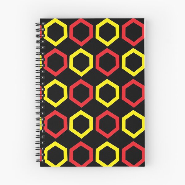 Item preview, Geometric Yellow Red Hexagon Honeycomb Pattern designed and sold by Nisha Prabhu.