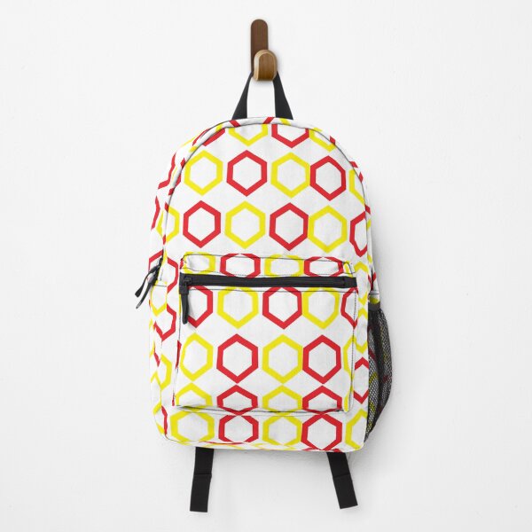 Item preview, Geometric Yellow Red Hexagon Honeycomb Pattern designed and sold by Nisha Prabhu.