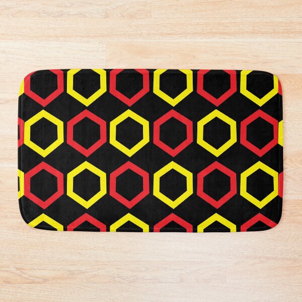 Item preview, Geometric Yellow Red Hexagon Honeycomb Pattern designed and sold by Nisha Prabhu.