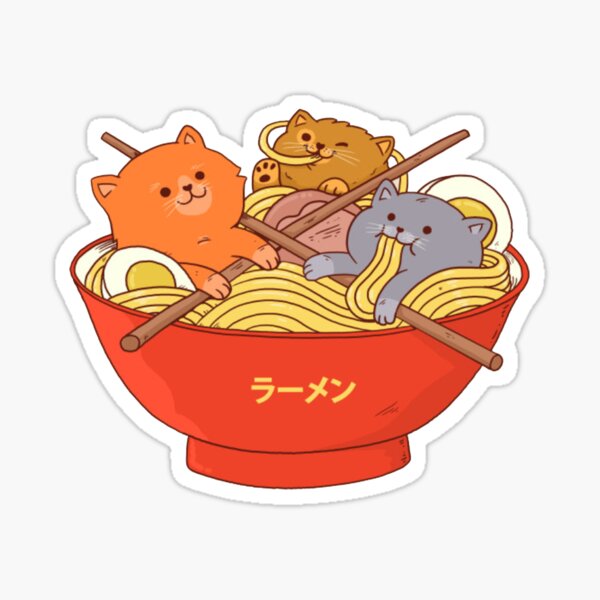 Vista previa del artículo con la obra «Ramen superior de gato», diseñado y vendido por oliverttmeri.