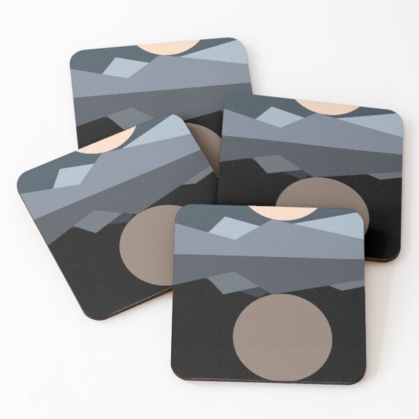 Item preview, Geometric landscape generative art poster illustration designed and sold by IuriiVlasenko.