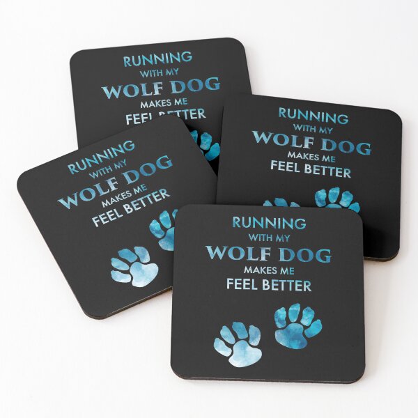 Item preview, Running Wolf Dog Feel Better Wolfdog Paws Design Meme designed and sold by InesK-Design.