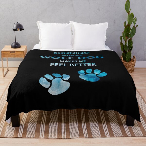 Item preview, Running Wolf Dog Feel Better Wolfdog Paws Design Meme designed and sold by InesK-Design.
