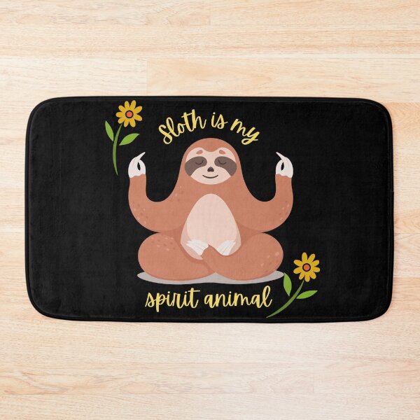 Item preview, Sloth Is My Spirit Animal Black Background designed and sold by desireedickens.