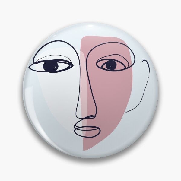 Item preview, Woman smile Face girl drawing abstract pink flower abstractface oneline onelinedrawing, designed and sold by Queengood.