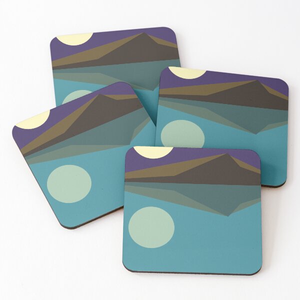 Item preview, Geometric landscape generative art poster illustration designed and sold by IuriiVlasenko.