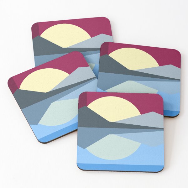 Item preview, Geometric landscape generative art poster illustration designed and sold by IuriiVlasenko.
