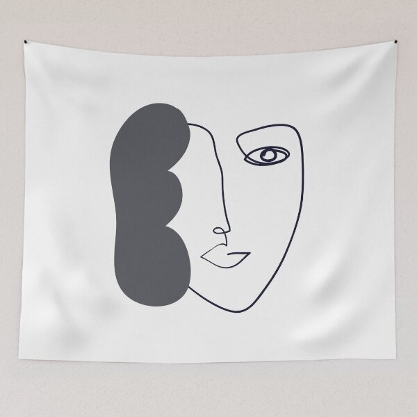 Item preview, Woman smile Face girl drawing abstract abstractface oneline onelinedrawing, designed and sold by Queengood.