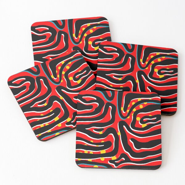 Item preview, Red Mult-Colored Zebra designed and sold by FunWithChemo.