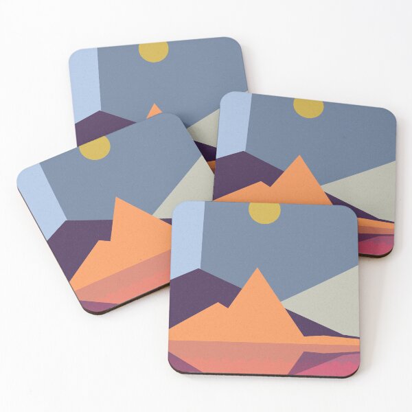 Item preview, Geometric landscape generative art poster illustration designed and sold by IuriiVlasenko.
