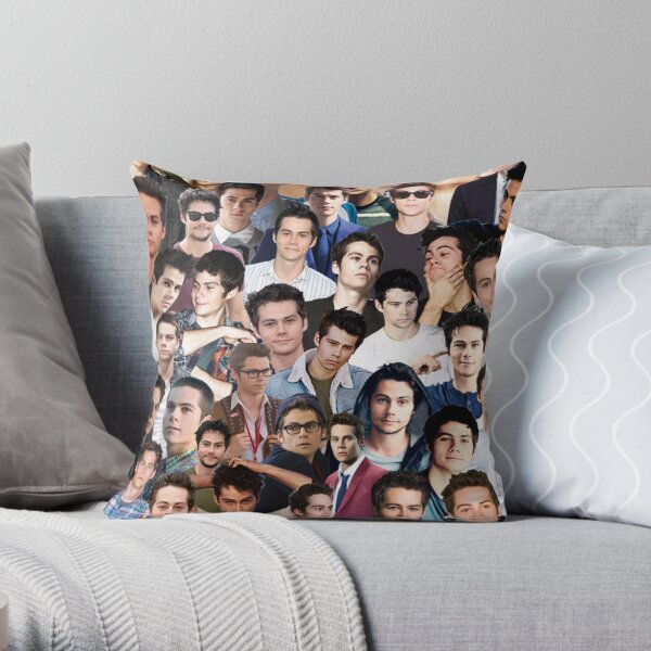 dylan o'brien collage Throw Pillow