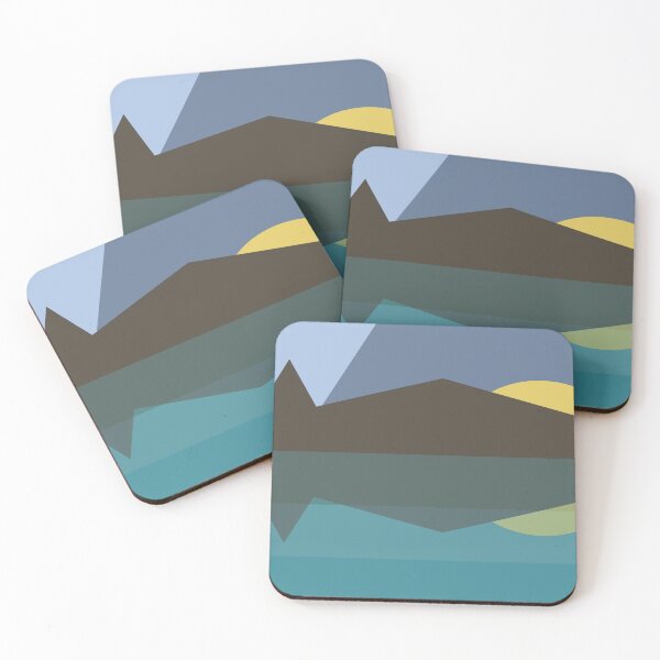 Item preview, Geometric landscape generative art poster illustration designed and sold by IuriiVlasenko.