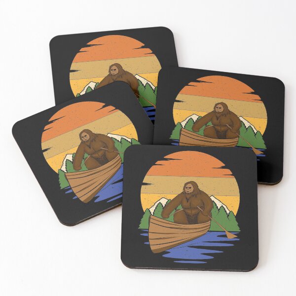 Item preview, Bigfoot In A Canoe Retro Sunset  designed and sold by tpixx.
