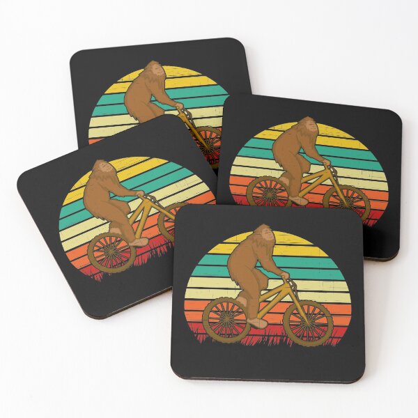Item preview, Bigfoot Riding a Bike Retro Sunset designed and sold by tpixx.