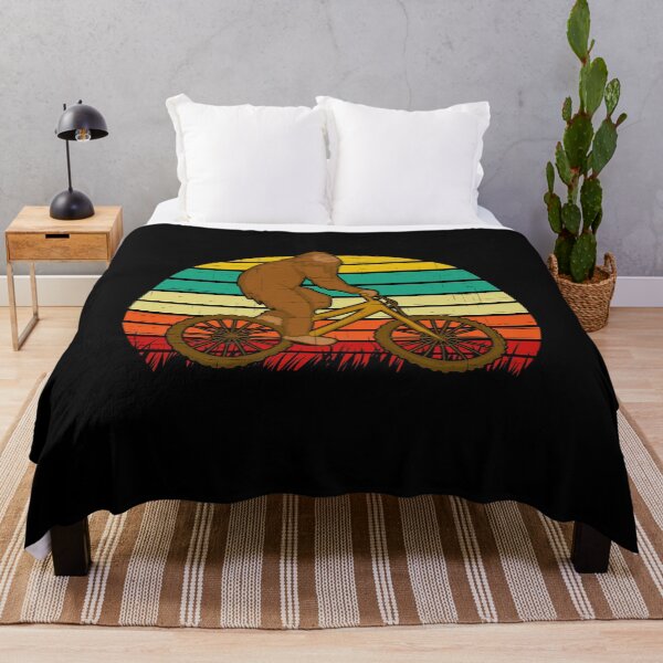 Item preview, Bigfoot Riding a Bike Retro Sunset designed and sold by tpixx.