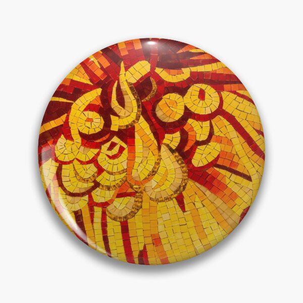 Item preview, Abstracted Floral - Mesmeric Mosaic in Bold Yellows Oranges and Reds designed and sold by Georgia Mizuleva.