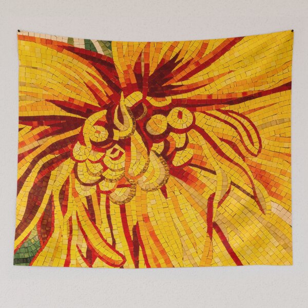 Item preview, Abstracted Floral - Mesmeric Mosaic in Bold Yellows Oranges and Reds designed and sold by Georgia Mizuleva.