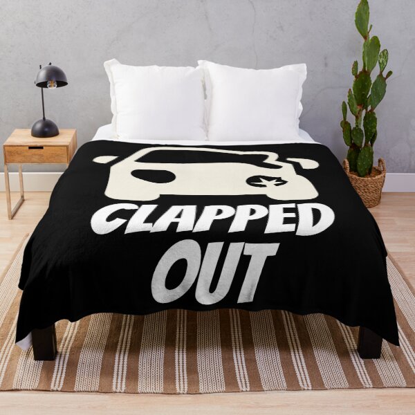 Item preview, Clapped Out. Damaged, Falling Apart. Text Only Design, White Text. Capitals. designed and sold by JellyBeenzz.