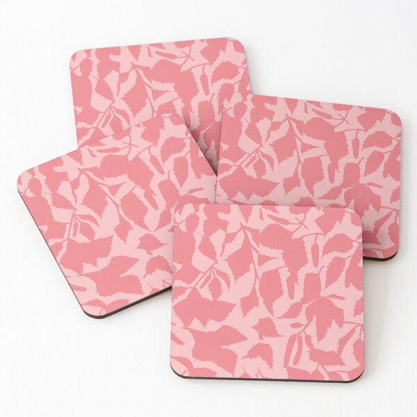 Item preview, Birch leaves pink on light pink designed and sold by colorofmagic.
