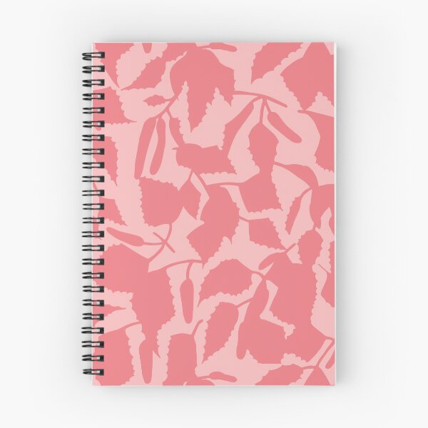 Item preview, Birch leaves pink on light pink designed and sold by colorofmagic.