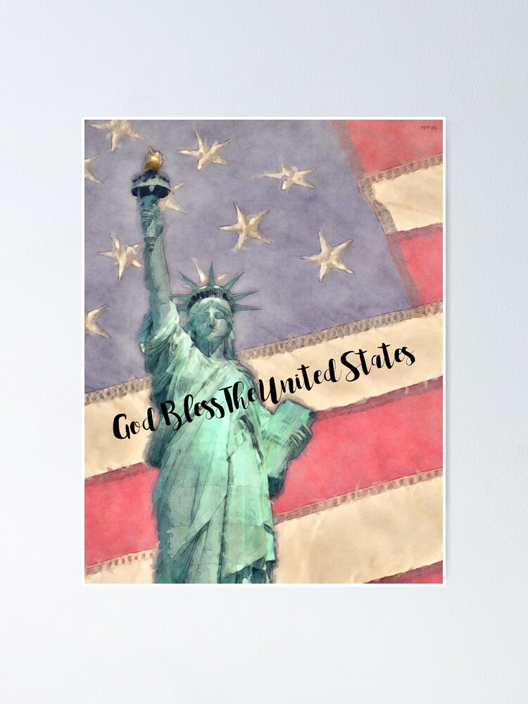 Alternate view of God Bless The United States Poster