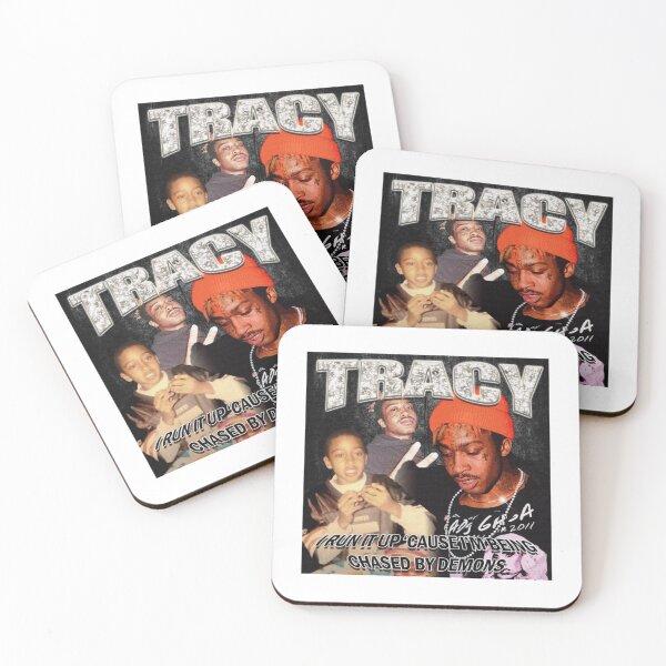 Item preview, Lil Tracy I Run It Up Cause Im Being Chased By Demons designed and sold by LeatherByKate.