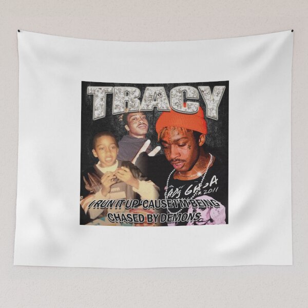 Item preview, Lil Tracy I Run It Up Cause Im Being Chased By Demons designed and sold by LeatherByKate.