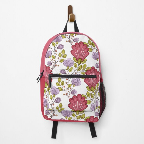 Item preview, Print with Vintage Floral Motifs on White designed and sold by lissantee.