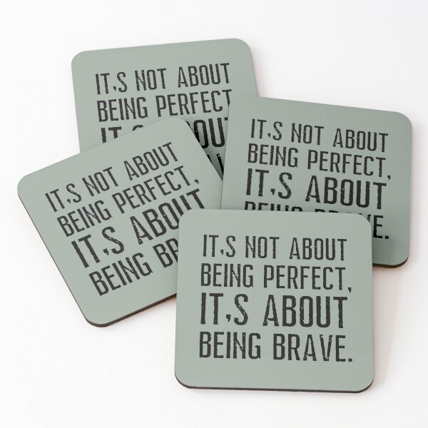 Item preview, it's not about being perfect , it's about being brave designed and sold by Growwithme.