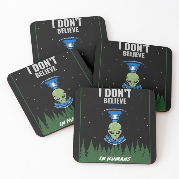 Item preview, I don't believe in humans, Alien holder, Alien navy, Ufo Alien Vintage Gift  designed and sold by Imakeyouhappy.