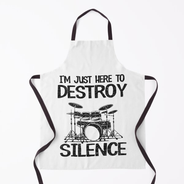 Item preview, Here To Destroy Silence Funny Drummer Gift Drums Quote designed and sold by Stronzi.