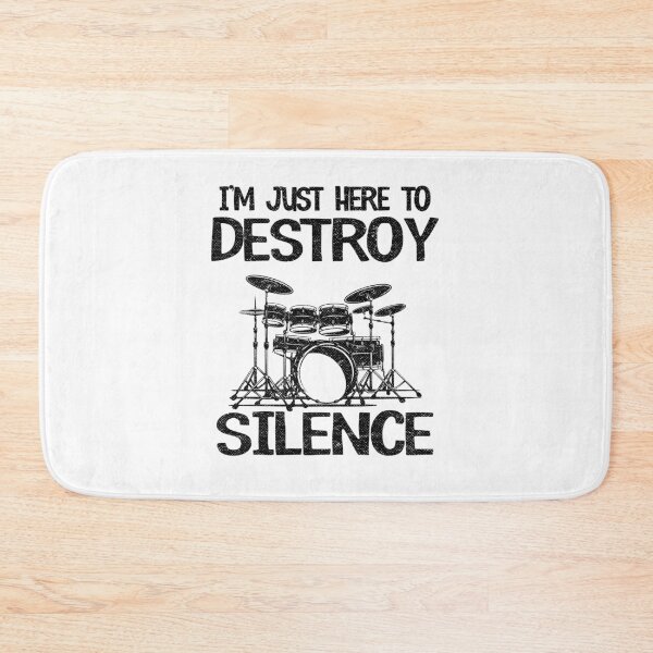 Item preview, Here To Destroy Silence Funny Drummer Gift Drums Quote designed and sold by Stronzi.