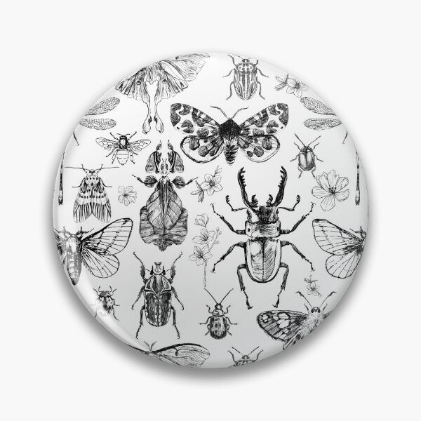 Item preview, Insect pattern. Bright White. designed and sold by NhfOriginals.