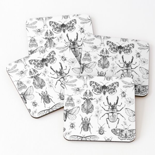 Item preview, Insect pattern. Bright White. designed and sold by NhfOriginals.